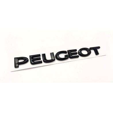 Emblema logo trasero letras PEUGEOT negro