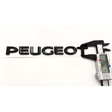 Emblema logo trasero letras PEUGEOT negro