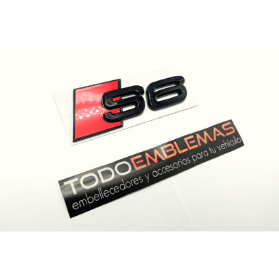 EMBLEMA TRASERO LETRAS AUDI S6 NEGRAS