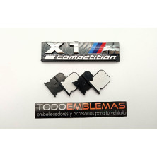 EMBLEMA PARRILLA BMW X1 COMPETITION PLATA