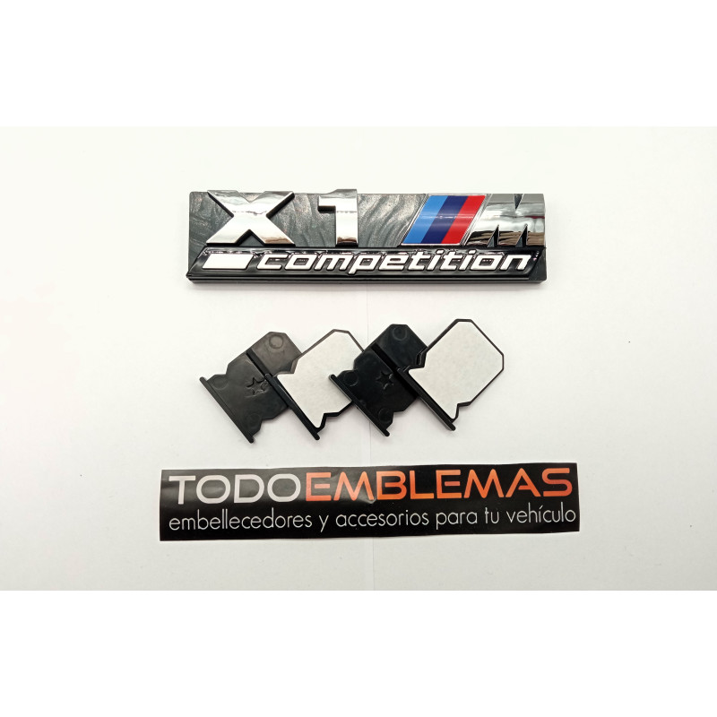 EMBLEMA PARRILLA BMW X1 COMPETITION PLATA