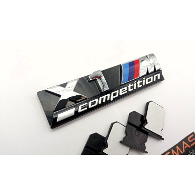 EMBLEMA PARRILLA BMW X1 COMPETITION PLATA