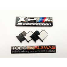 EMBLEMA PARRILLA BMW X2 COMPETITION PLATA