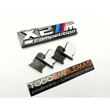 EMBLEMA PARRILLA BMW X2 COMPETITION PLATA