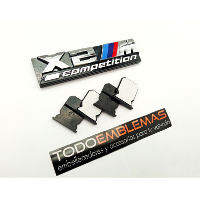 EMBLEMA PARRILLA BMW X2 COMPETITION PLATA