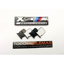 EMBLEMA PARRILLA BMW X3 COMPETITION PLATA