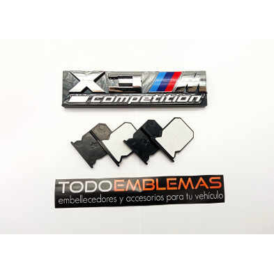 EMBLEMA PARRILLA BMW X3 COMPETITION PLATA