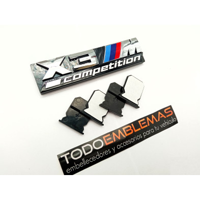 EMBLEMA PARRILLA BMW X3 COMPETITION PLATA