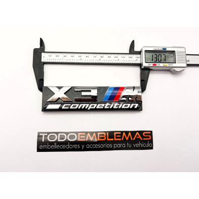 EMBLEMA PARRILLA BMW X3 COMPETITION PLATA