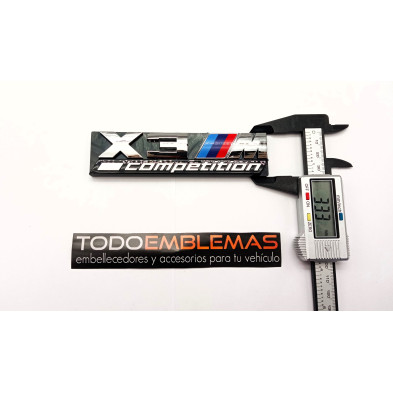 EMBLEMA PARRILLA BMW X3 COMPETITION PLATA