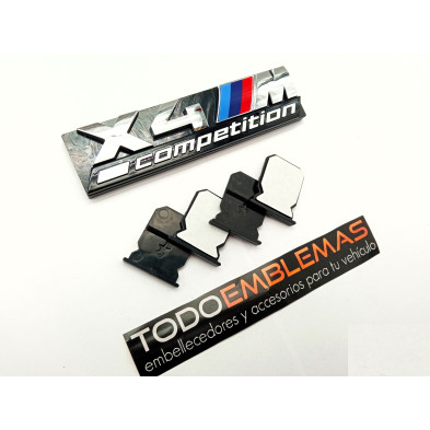 EMBLEMA PARRILLA BMW X4 COMPETITION PLATA