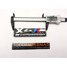 EMBLEMA PARRILLA BMW X4 COMPETITION PLATA