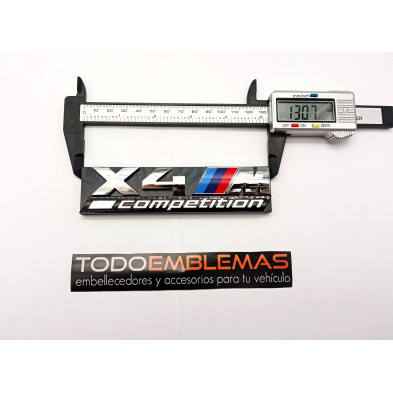EMBLEMA PARRILLA BMW X4 COMPETITION PLATA