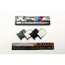 EMBLEMA PARRILLA BMW X5 COMPETITION PLATA