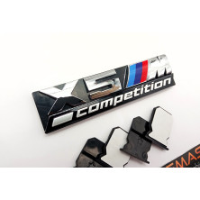 EMBLEMA PARRILLA BMW X5 COMPETITION PLATA
