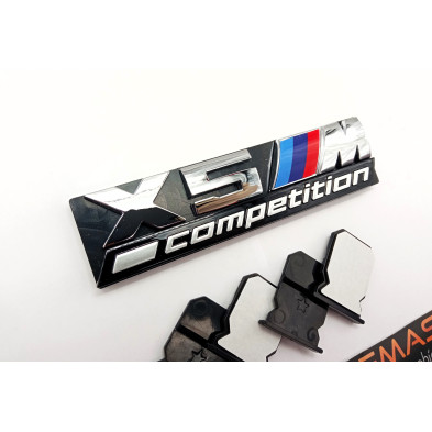EMBLEMA PARRILLA BMW X5 COMPETITION PLATA