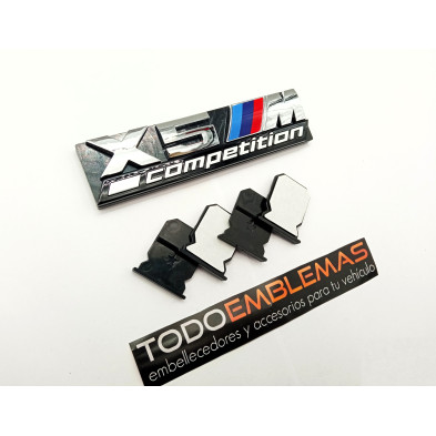 EMBLEMA PARRILLA BMW X5 COMPETITION PLATA