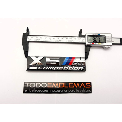 EMBLEMA PARRILLA BMW X5 COMPETITION PLATA