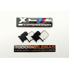 EMBLEMA PARRILLA BMW X6 COMPETITION PLATA