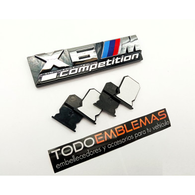 EMBLEMA PARRILLA BMW X6 COMPETITION PLATA