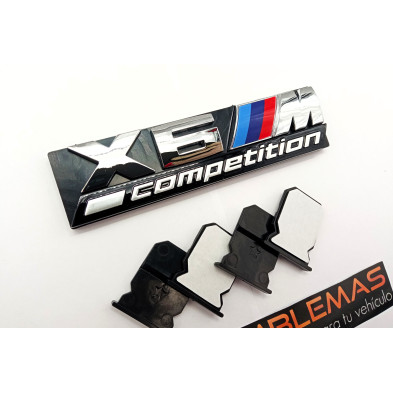 EMBLEMA PARRILLA BMW X6 COMPETITION PLATA