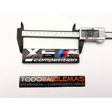 EMBLEMA PARRILLA BMW X6 COMPETITION PLATA