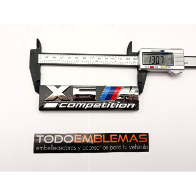 EMBLEMA PARRILLA BMW X6 COMPETITION PLATA