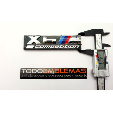 EMBLEMA PARRILLA BMW X6 COMPETITION PLATA