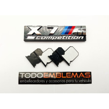 EMBLEMA PARRILLA BMW X7 COMPETITION PLATA