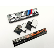 EMBLEMA PARRILLA BMW X7 COMPETITION PLATA