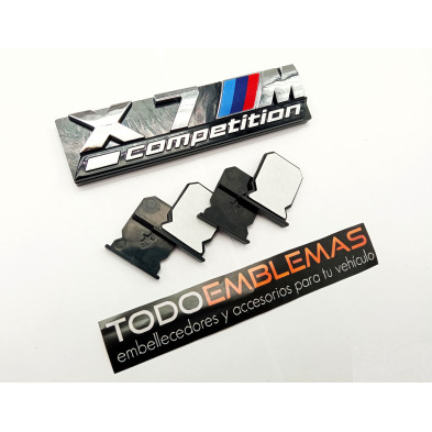 EMBLEMA PARRILLA BMW X7 COMPETITION PLATA