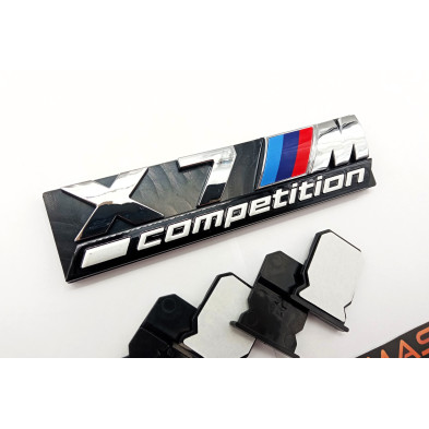 EMBLEMA PARRILLA BMW X7 COMPETITION PLATA