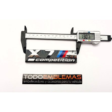 EMBLEMA PARRILLA BMW X7 COMPETITION PLATA