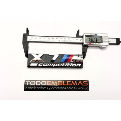 EMBLEMA PARRILLA BMW X7 COMPETITION PLATA