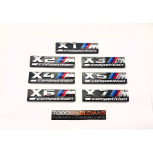 EMBLEMA PARRILLA BMW X7 COMPETITION PLATA
