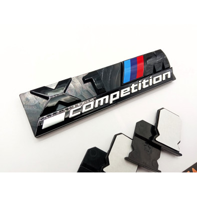 EMBLEMA PARRILLA BMW X1 COMPETITION NEGRO