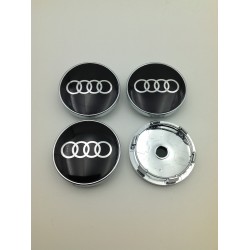 Centro de rueda Audi negro 60mm