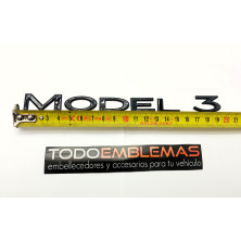 EMBLEMA TRASERO MODEL 3 TESLA NEGRO
