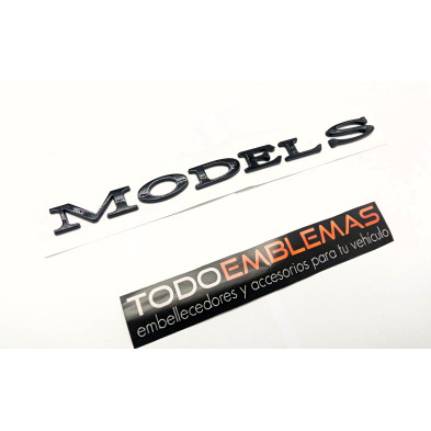 EMBLEMA TRASERO MODEL S TESLA NEGRO