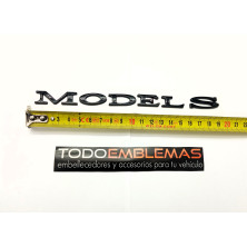 EMBLEMA TRASERO MODEL S TESLA NEGRO
