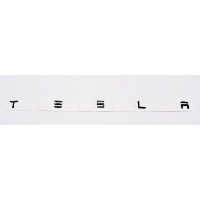 EMBLEMA TRASERO LETRAS TESLA NEGRO