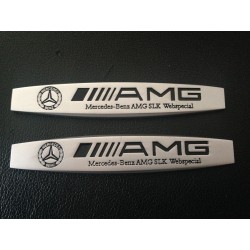 2 emblemas laterales mercedes amg slk mate