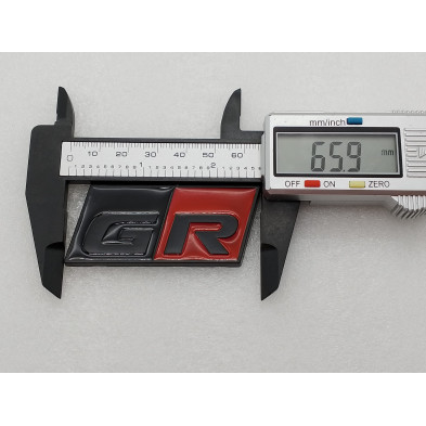 EMBLEMA TOYOTA GR negro y rojo Perfecto para regalo!