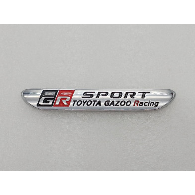 EMBLEMA TOYOTA gazoo racing SPORT GR plata cromado Perfecto para regalo!