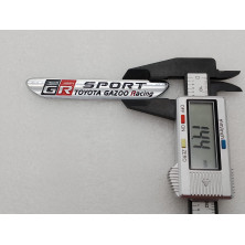 EMBLEMA TOYOTA gazoo racing SPORT GR plata cromado Perfecto para regalo!