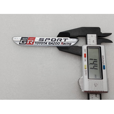 EMBLEMA TOYOTA gazoo racing SPORT GR plata cromado Perfecto para regalo!