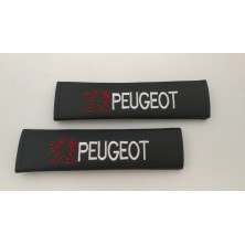 JUEGO de 2 CUBRECINTURONES PEUGEOT CARBONO