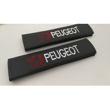 JUEGO de 2 CUBRECINTURONES PEUGEOT CARBONO