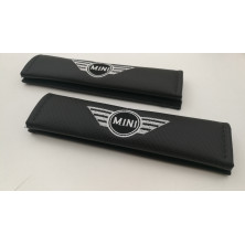 JUEGO de 2 CUBRECINTURONES MINI COOPER CARBONO