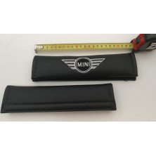 JUEGO de 2 CUBRECINTURONES MINI COOPER CARBONO
